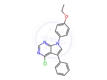 Chemical structure of 4-chloro-7-(4-ethoxyphenyl)-5-phenyl-7h-pyrrolo[2,3-d]pyrimidine