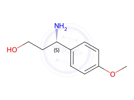 Chemical structure of (S)-3-Amino-3-(4-methoxyphenyl)propan-1-ol