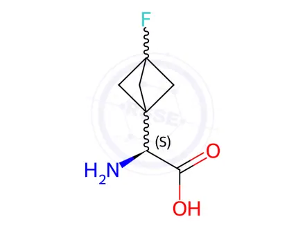 Chemical structure of (2S)-2-amino-2-{3-fluorobicyclo[1.1.1]pentan-1-yl}acetic acid hydrochloride