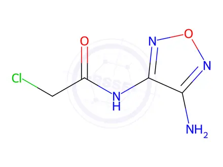 Chemical structure of N-(4-Amino-1,2,5-oxadiazol-3-yl)-2-chloroacetamide
