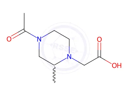 Chemical structure of 2-(4-Acetyl-2-methylpiperazin-1-yl)acetic acid