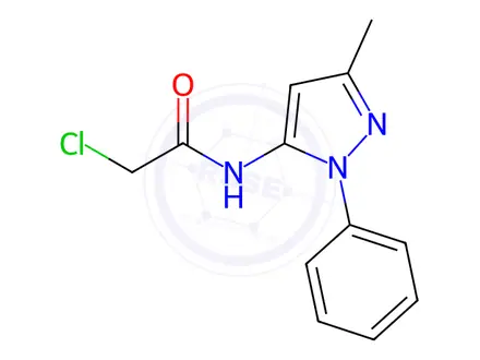 Chemical structure of 2-CHLORO-N-(3-METHYL-1-PHENYL-1H-PYRAZOL-5-YL)ACETAMIDE
