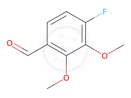 Chemical structure of Benzaldehyde, 4-fluoro-2,3-dimethoxy-