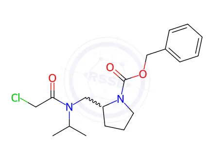 Chemical structure of Benzyl 2-((2-chloro-N-isopropylacetamido)methyl)pyrrolidine-1-carboxylate