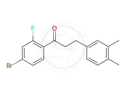 Chemical structure of 4'-Bromo-3-(3,4-dimethylphenyl)-2'-fluoropropiophenone