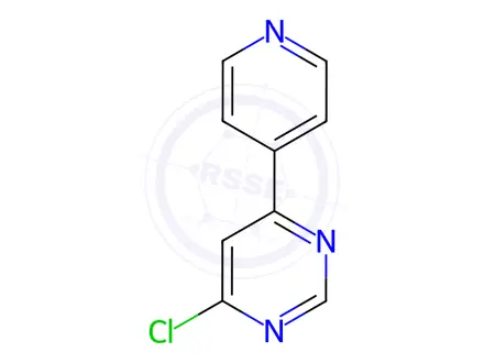 Chemical structure of 4-chloro-6-pyridin-4-ylpyrimidine