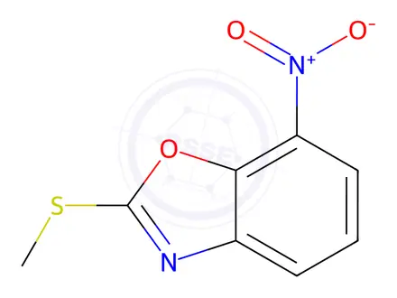 Chemical structure of 2-(Methylthio)-7-nitrobenzo[d]oxazole