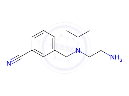 Chemical structure of 3-(((2-Aminoethyl)(isopropyl)amino)methyl)benzonitrile