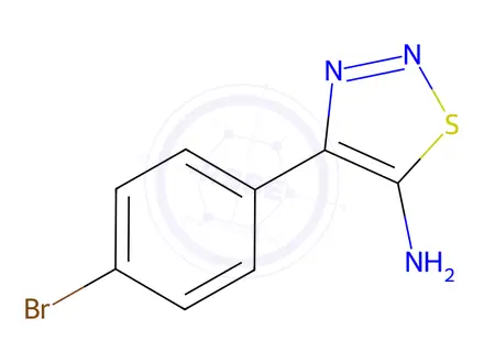 Chemical structure of 4-(4-Bromophenyl)-1,2,3-thiadiazol-5-amine