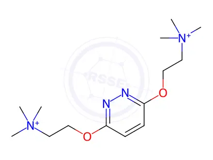 Chemical structure of (3,6-Pyridazinediylbis(oxyethylene))bis(trimethylammonium iodide)