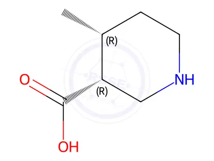 Chemical structure of (3R,4R)-4-Methylpiperidine-3-carboxylic acid