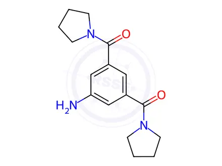 Chemical structure of [3,5-Bis(pyrrolidin-1-ylcarbonyl)phenyl]amine