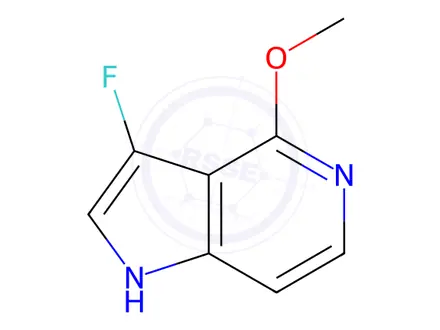 Chemical structure of 3-Fluoro-4-methoxy-5-azaindole