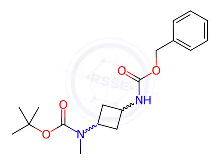 Chemical structure of Benzyl 3-[(tert-butoxycarbonyl)(methyl)amino]cyclobutylcarbamate