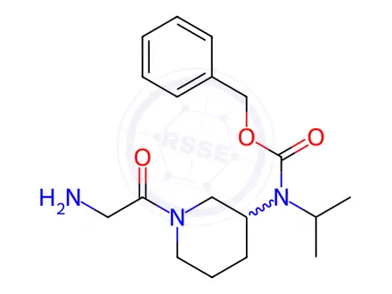 Chemical structure of [(S)-1-(2-Amino-acetyl)-pyrrolidin-3-yl]-ethyl-carbamic acid benzyl ester