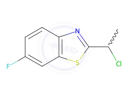 Chemical structure of Benzothiazole, 2-(1-chloroethyl)-6-fluoro-(9CI)