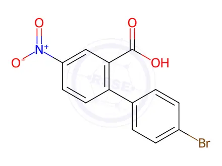 Chemical structure of 4'-Bromo-4-nitro[1,1'-biphenyl]-2-carboxylic Acid