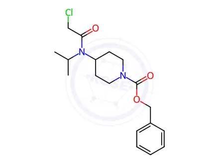 Chemical structure of 4-[(2-Chloro-acetyl)-isopropyl-amino]-piperidine-1-carboxylic acid benzyl ester