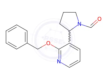 Chemical structure of 2-(2-(Benzyloxy)pyridin-3-yl)pyrrolidine-1-carbaldehyde