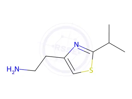 Chemical structure of 2-(2-propan-2-yl-1,3-thiazol-4-yl)ethanamine:dihydrochloride