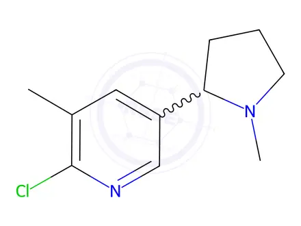Chemical structure of 2-Chloro-3-methyl-5-(1-methylpyrrolidin-2-yl)pyridine