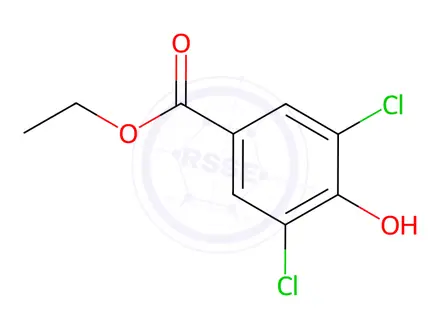 Chemical structure of Ethyl 3,5-Dichloro-4-Hydroxybenzoate Hydrate