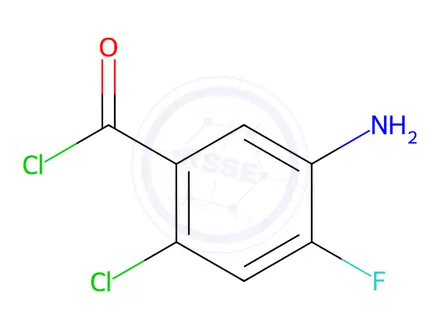 Chemical structure of Benzoyl chloride, 5-amino-2-chloro-4-fluoro-(9CI)