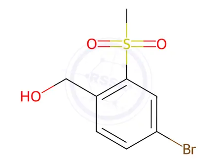 Chemical structure of (4-Bromo-2-(methylsulfonyl)phenyl)methanol