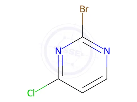 Chemical structure of 2-bromo-4-chloropyrimidine