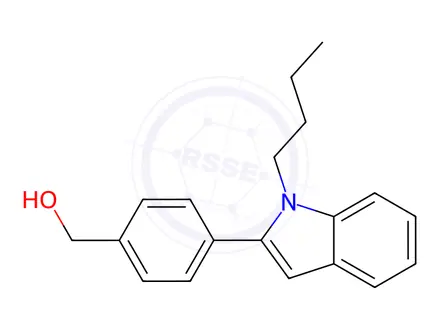 Chemical structure of (4-(1-Butyl-1H-indol-2-yl)phenyl)methanol