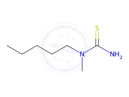 Chemical structure of Thiourea, N-methyl-N-pentyl-