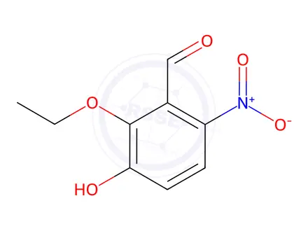 Chemical structure of Benzaldehyde, 2-ethoxy-3-hydroxy-6-nitro-(9CI)