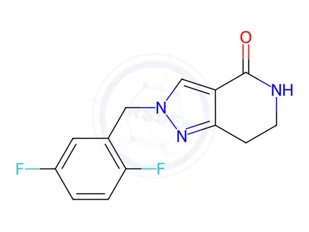 Chemical structure of 2-(2,5-Difluorobenzyl)-2,5,6,7-tetrahydro-4H-pyrazolo[4,3-c]pyridin-4-one
