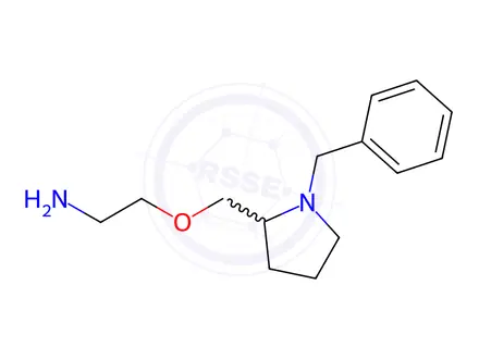 Chemical structure of 3-(2-Amino-ethoxymethyl)-pyrrolidine-1-carboxylic acid tert-butyl ester