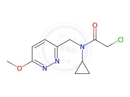 Chemical structure of 2-Chloro-N-cyclopropyl-N-((6-methoxypyridazin-3-yl)methyl)acetamide