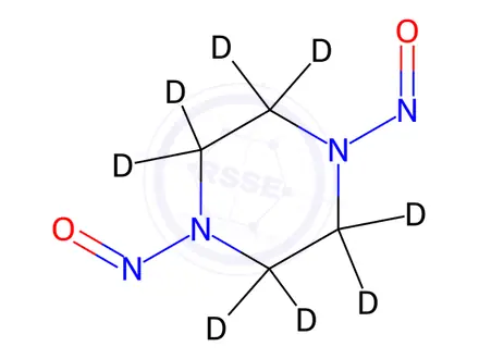 Chemical structure of 1,4-Dinitrosopiperazine-d8