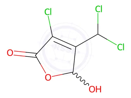 Chemical structure of 3-Chloro-4-(dichloromethyl)-5-hydroxy-2(5H)-furanone
