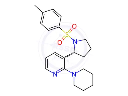 Chemical structure of 2-(Piperidin-1-yl)-3-(1-tosylpyrrolidin-2-yl)pyridine