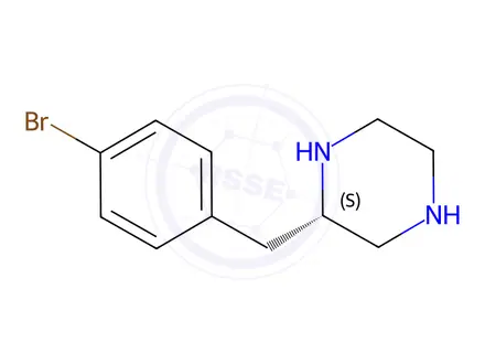 Chemical structure of Piperazine, 2-[(4-bromophenyl)methyl]-, (2S)-