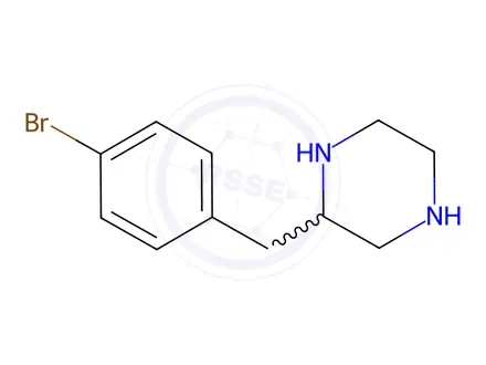 Chemical structure of Piperazine, 2-[(4-bromophenyl)methyl]-