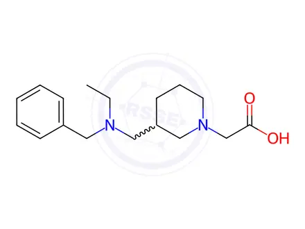 Chemical structure of 2-(3-((Benzyl(ethyl)amino)methyl)piperidin-1-yl)acetic acid