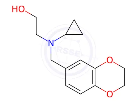 Chemical structure of 2-(Cyclopropyl((2,3-dihydrobenzo[b][1,4]dioxin-6-yl)methyl)amino)ethan-1-ol