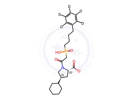 Chemical structure of Fosinoprilat-d5 Sodium Salt