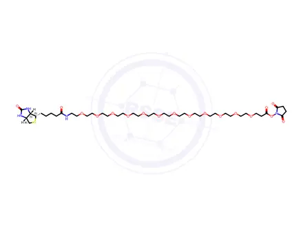Chemical structure of Biotin-(PEG)12-NHS