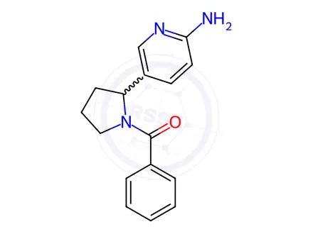 Chemical structure of (2-(6-Aminopyridin-3-yl)pyrrolidin-1-yl)(phenyl)methanone