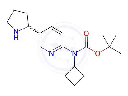 Chemical structure of tert-Butyl cyclobutyl(5-(pyrrolidin-2-yl)pyridin-2-yl)carbamate