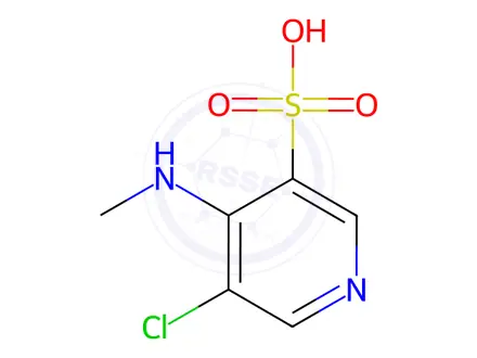 Chemical structure of 5-Chloro-4-(methylamino)pyridine-3-sulfonic acid