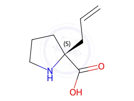Chemical structure of (S)-Alpha-allyl-proline, HCl