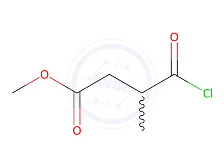 Chemical structure of Butanoic acid, 4-chloro-3-methyl-4-oxo-, methyl ester