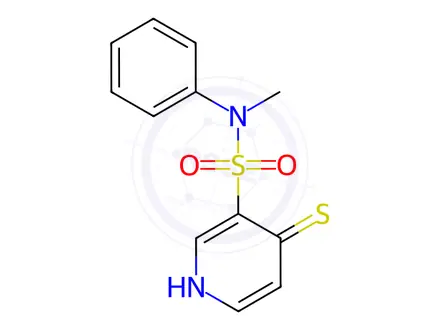 Chemical structure of 4-Mercapto-N-methyl-N-phenylpyridine-3-sulfonamide